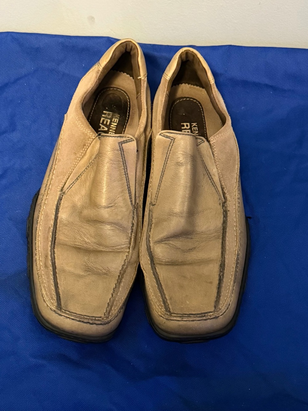 Vintage grey Slip-On 100% Leather Loafers